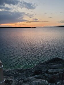 lake and sunset